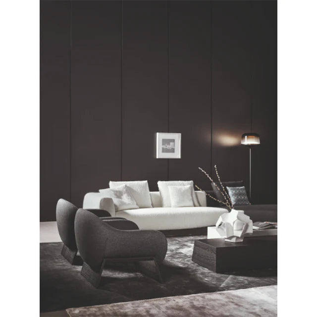 Bridge Base Accent Chair In Wood Frame