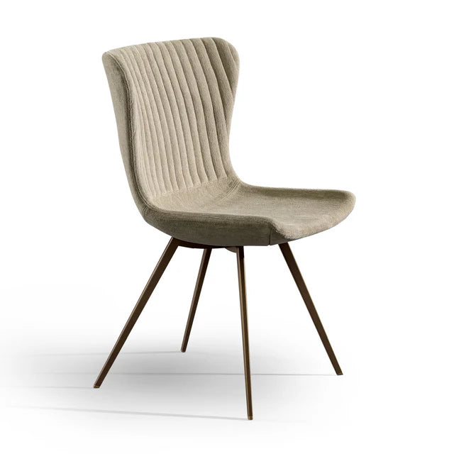 Shell Fabric Dining Chair In Suede