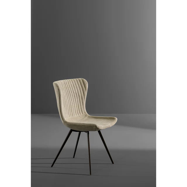 Shell Fabric Dining Chair In Suede
