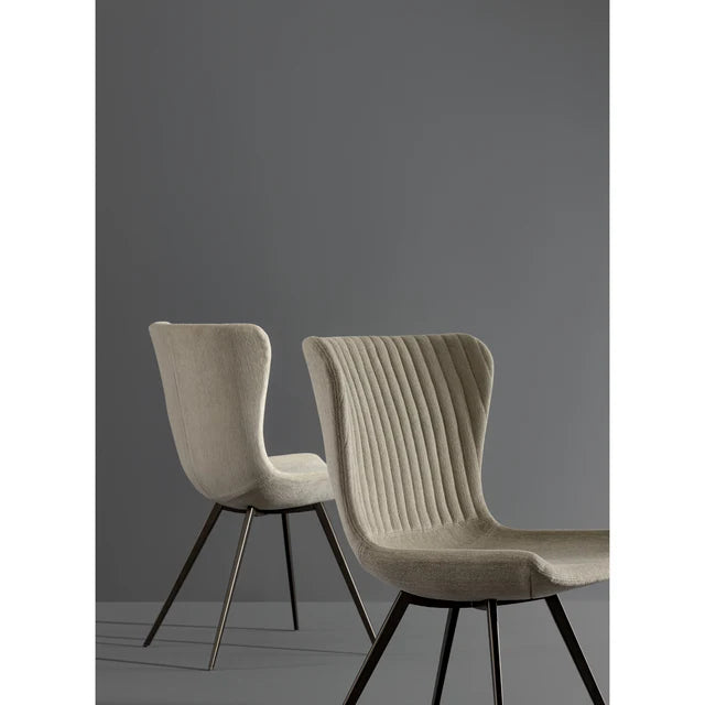 Shell Fabric Dining Chair In Suede