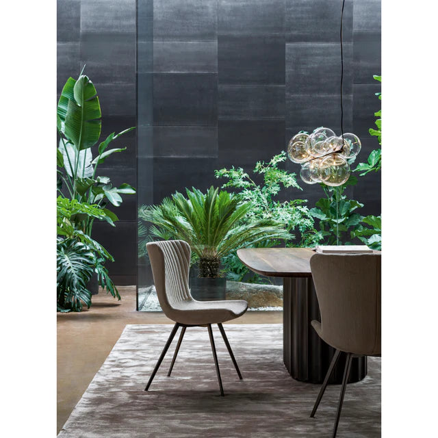 Shell Fabric Dining Chair In Suede