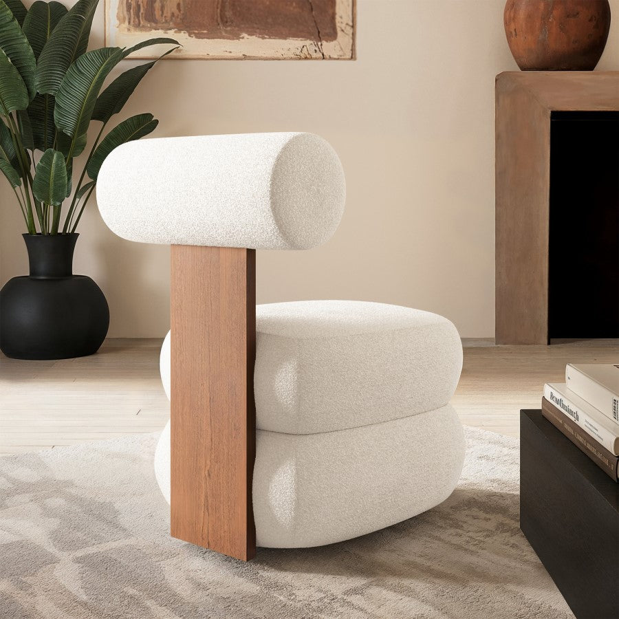 Cream Boucle Premium Accent Chair