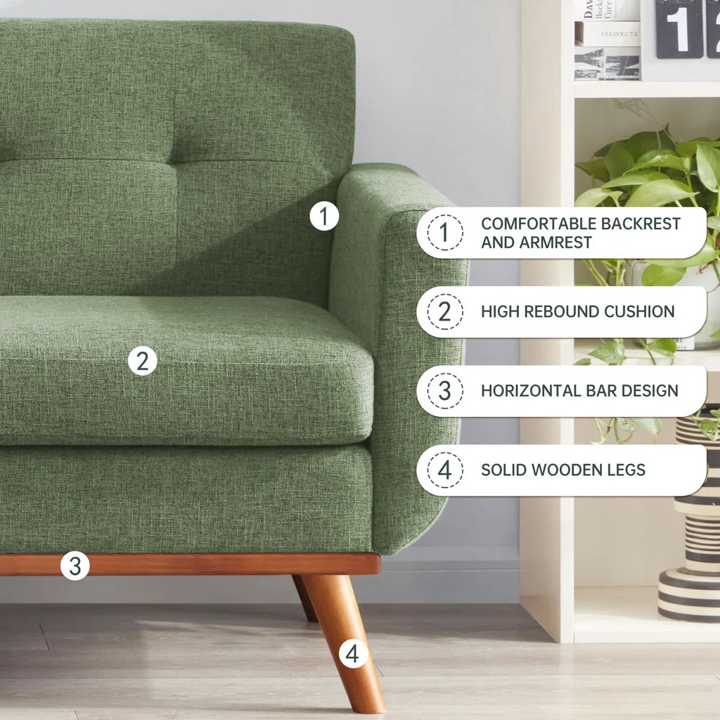 Heffy Modern Upholstered Sofa Set