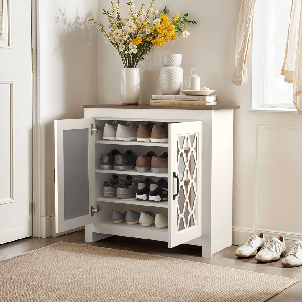 Alo Premium Glass Shoe Cabinet