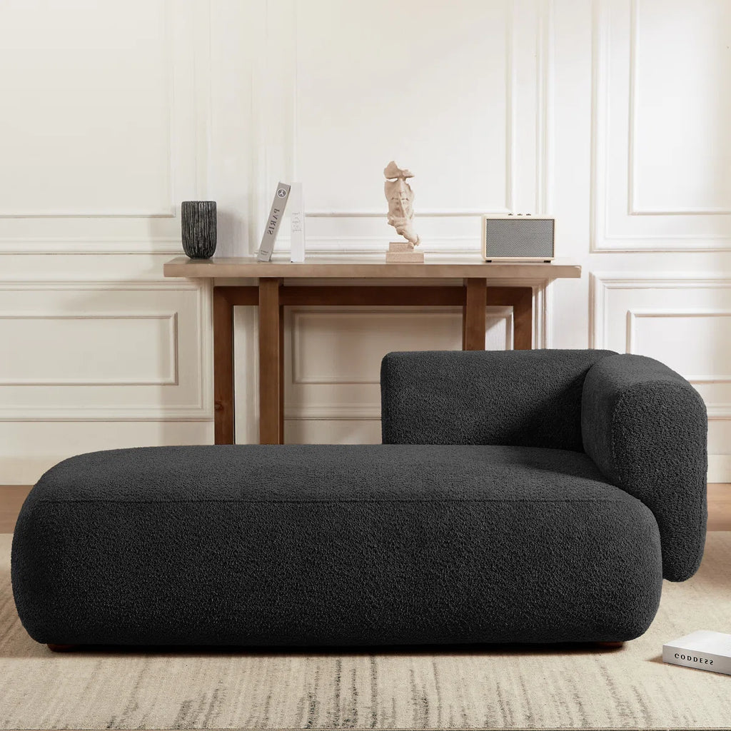 Straight Line Lounger In Boucle