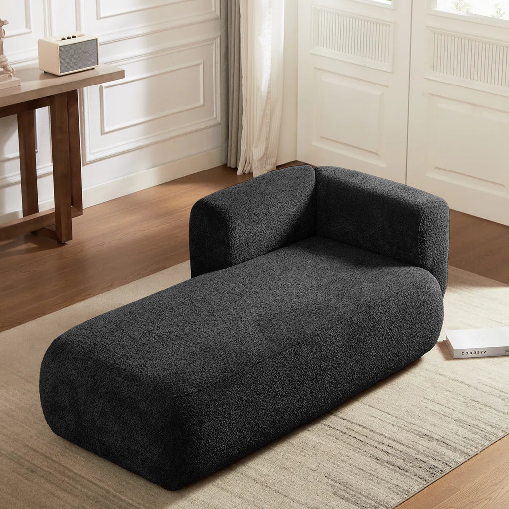 Straight Line Lounger In Boucle