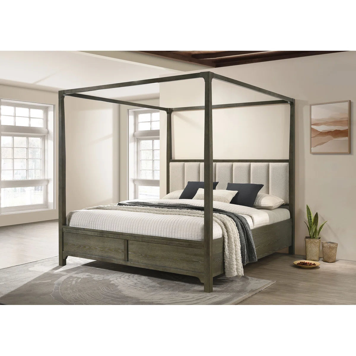 Debie Upholstered Canopy Bed