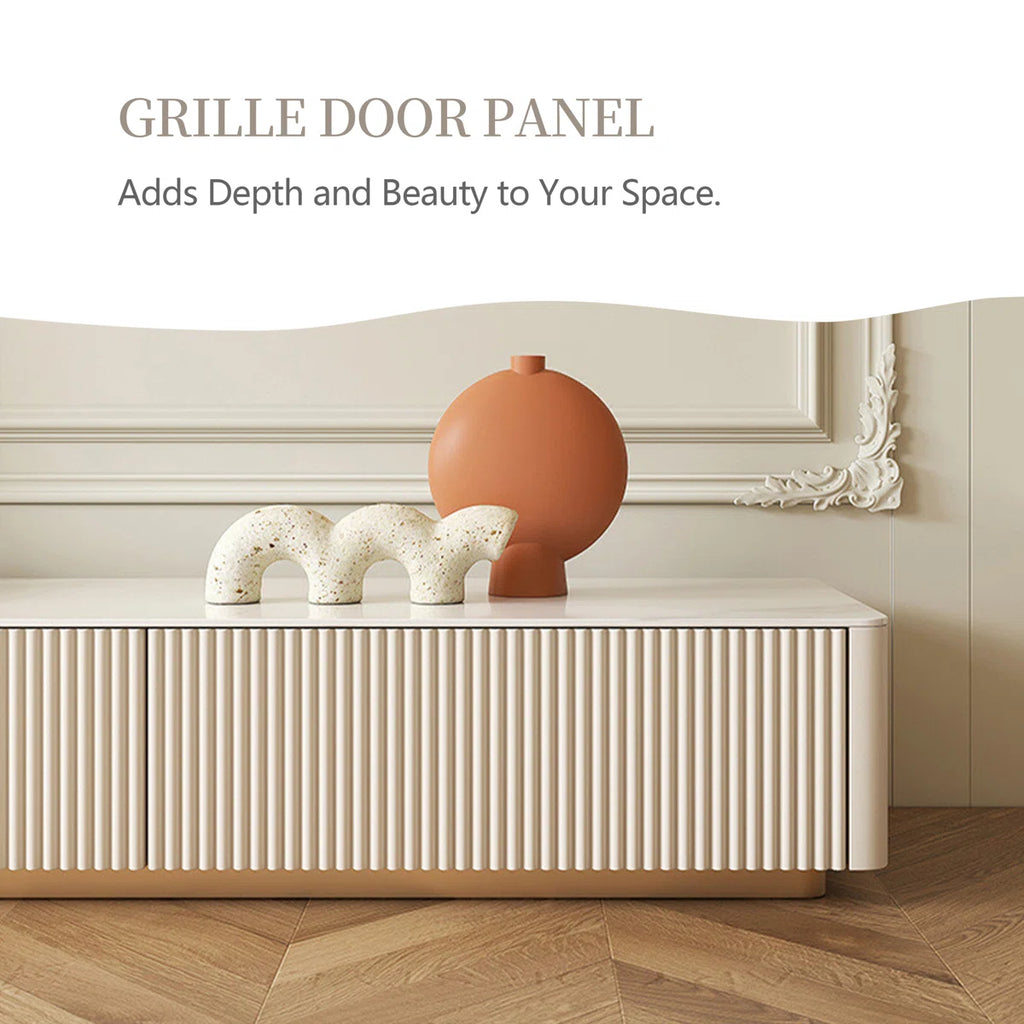 Galaxy Pro Pu Polish Tv Unit In White