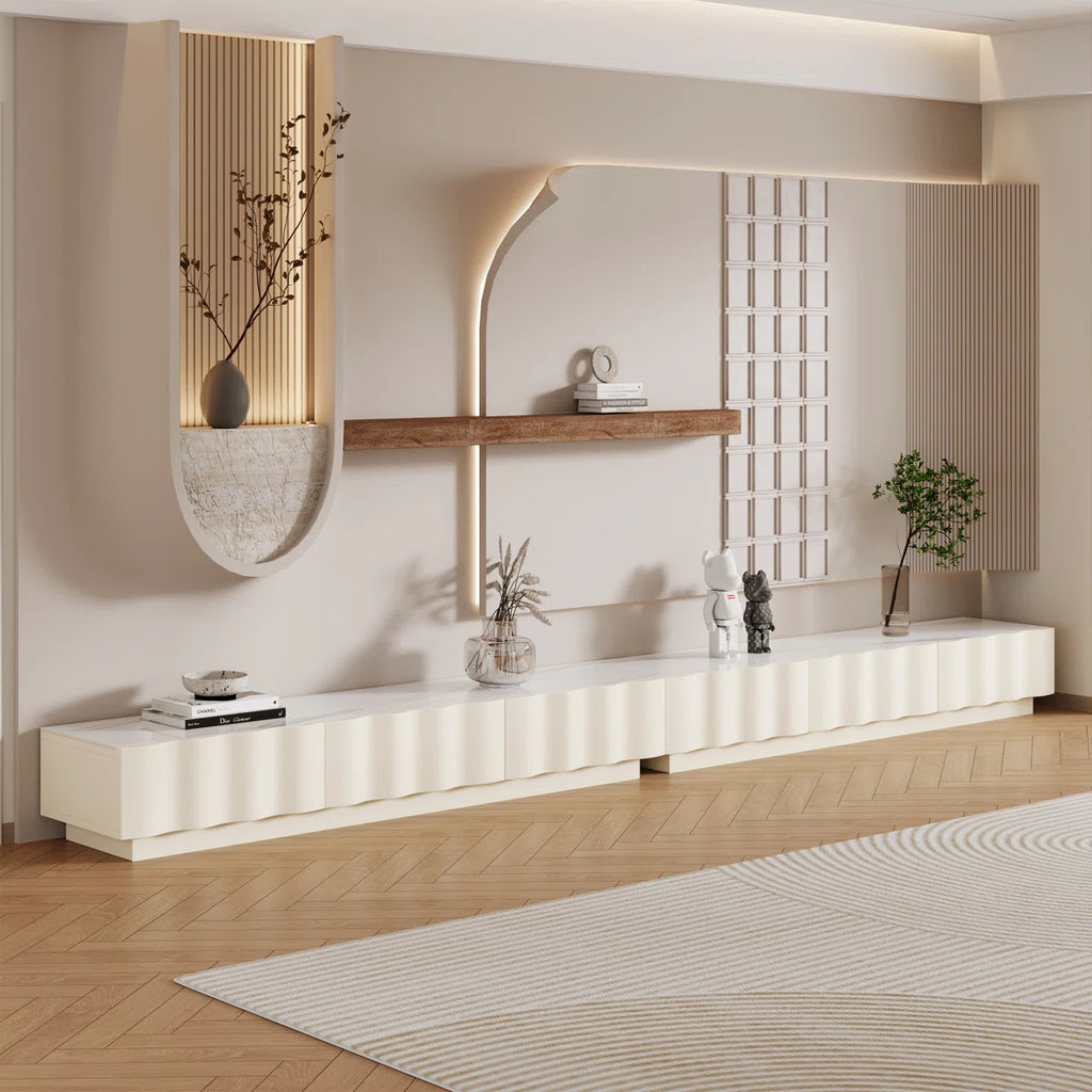 Dupin Designer Tv Unit In Pu Polish