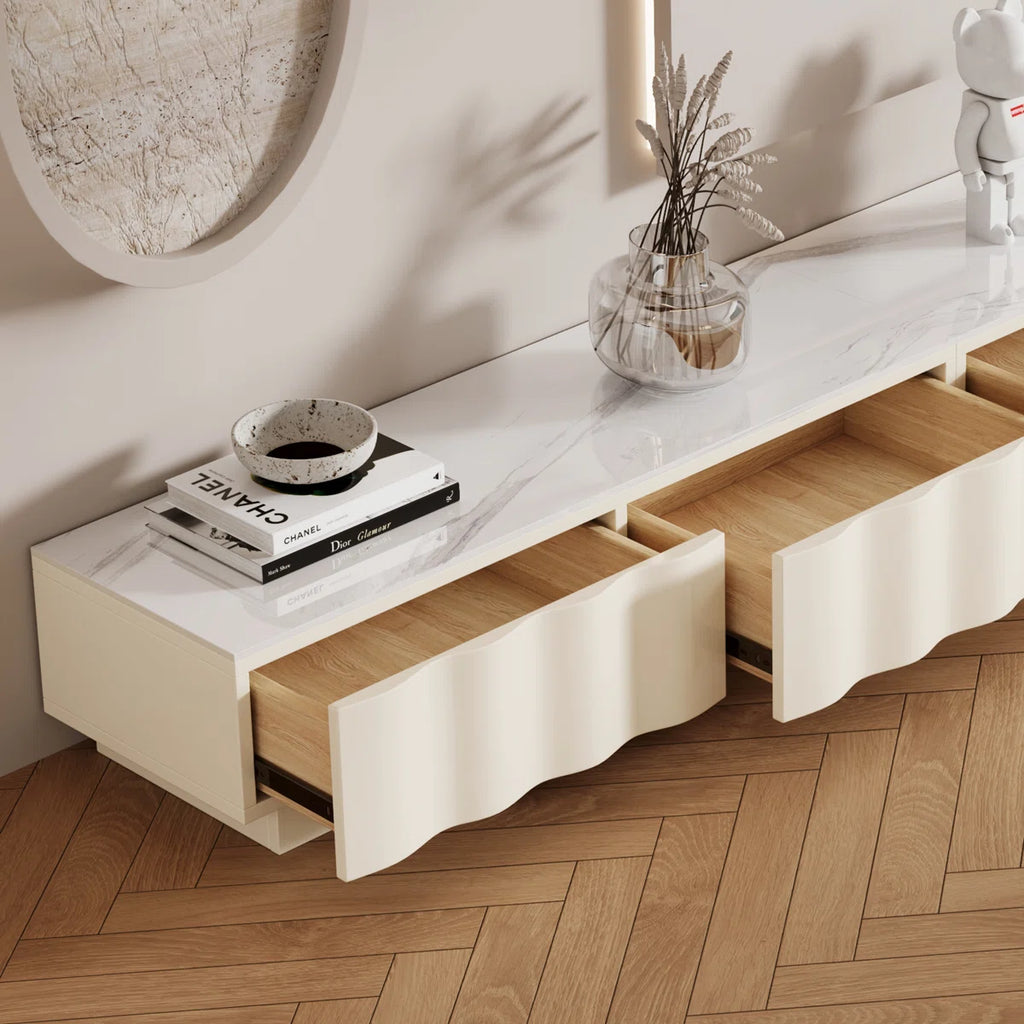 Dupin Designer Tv Unit In Pu Polish