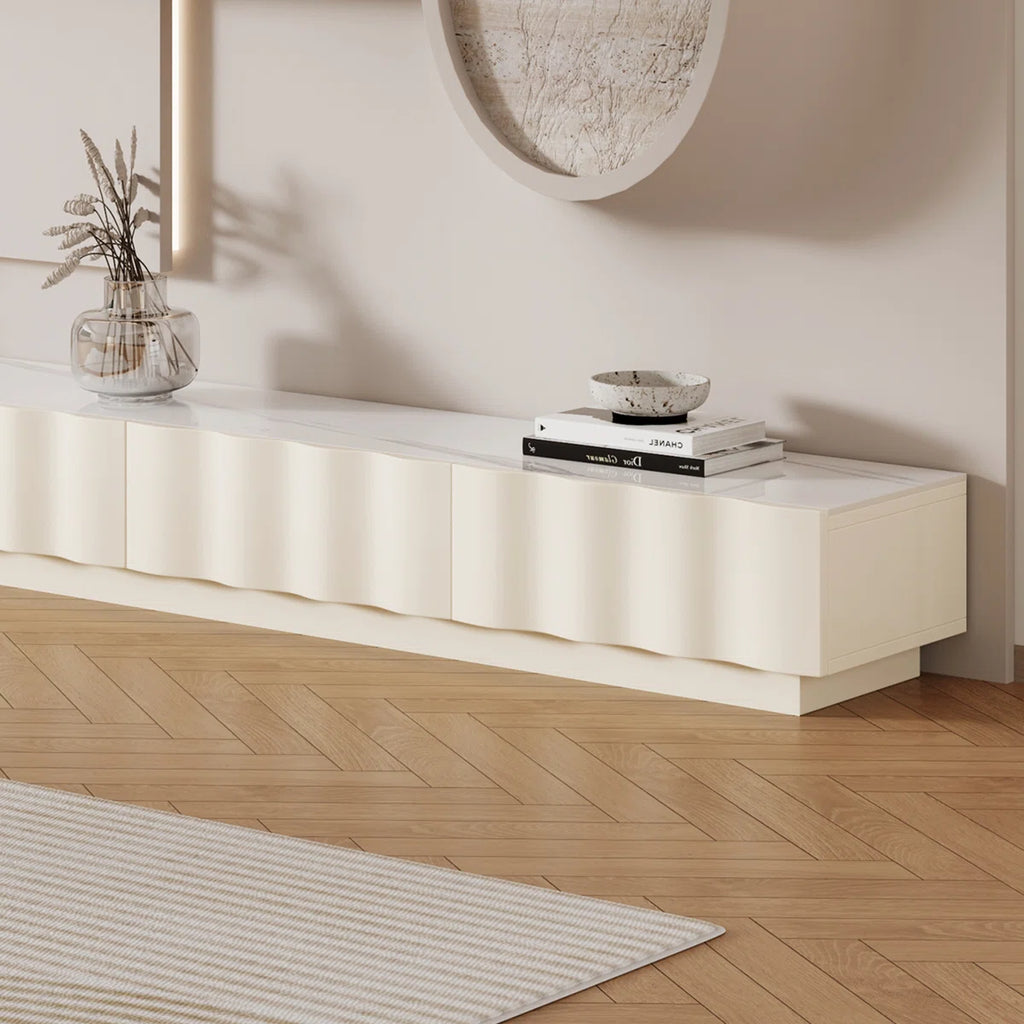 Dupin Designer Tv Unit In Pu Polish