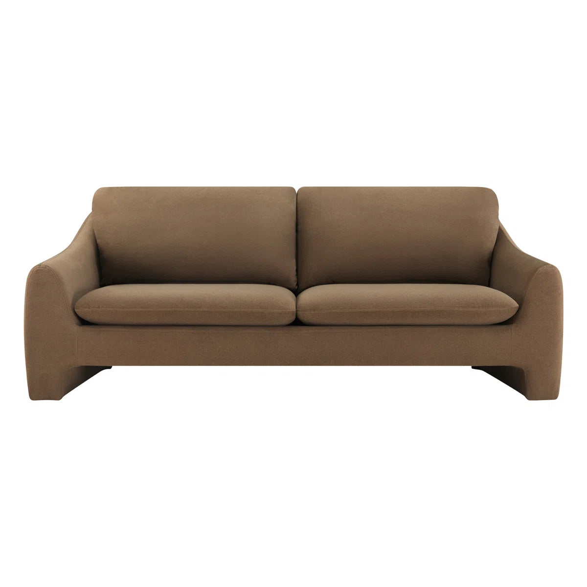 Hana Brown Curved Sofa