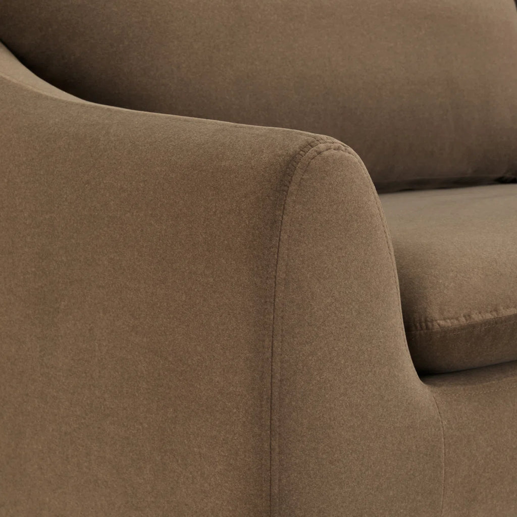 Hana Brown Curved Sofa