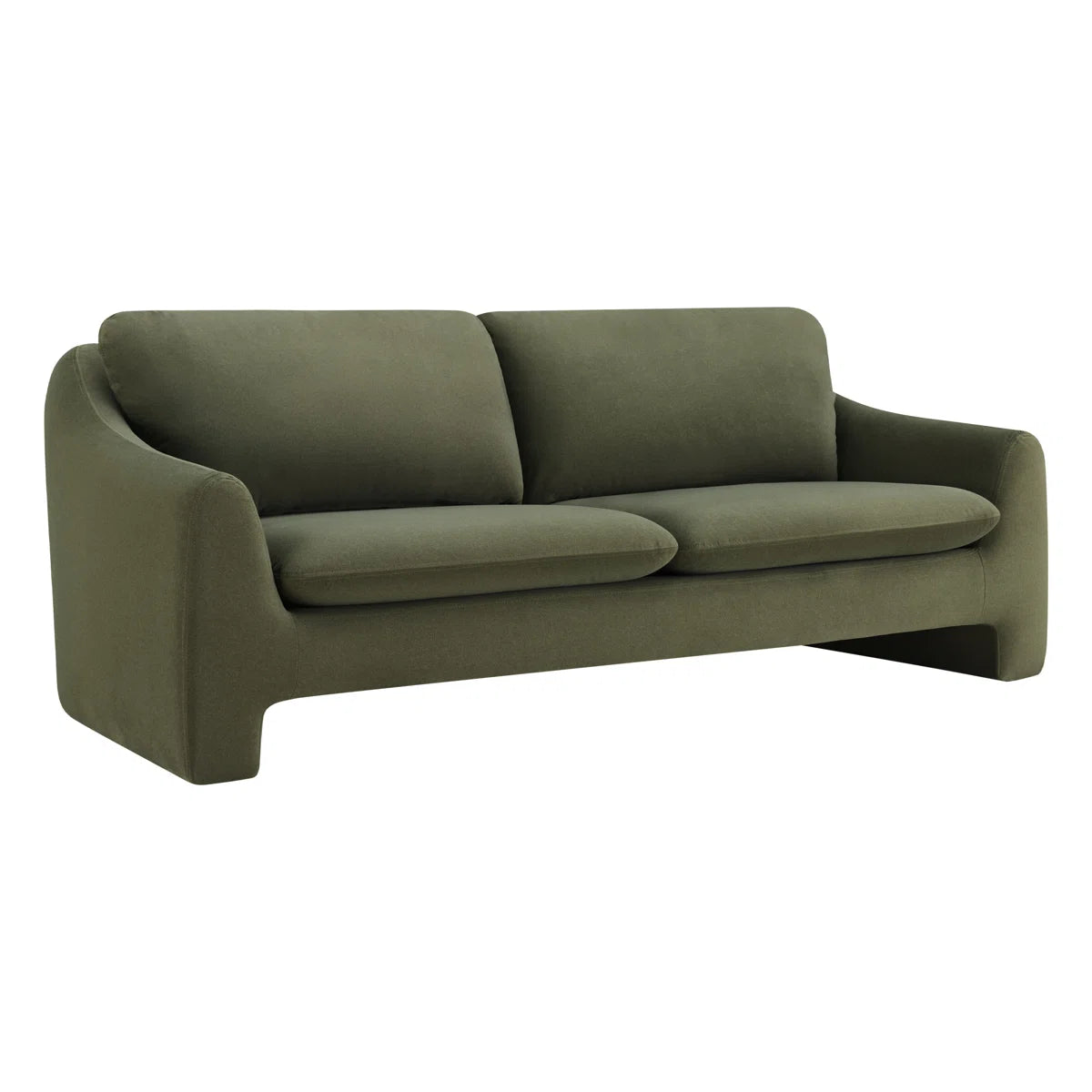 Hana Brown Curved Sofa