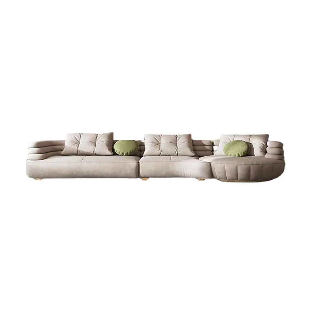 Eric Sectional Sofa Set In Suede