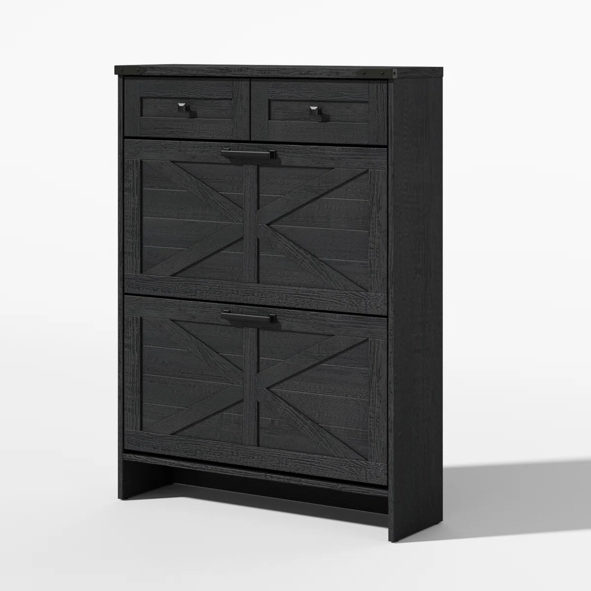 Farmhouse Blue Shoe Cabinet