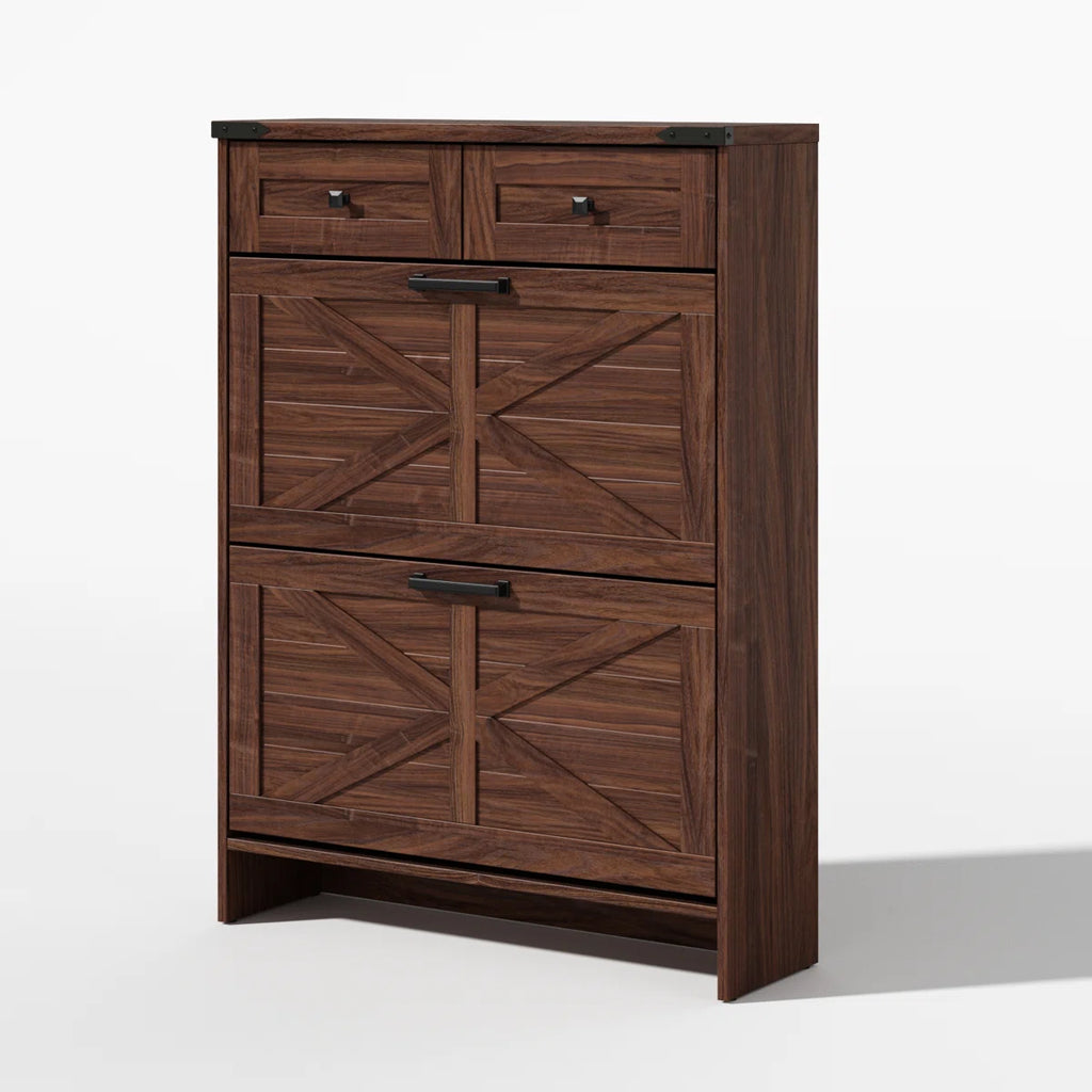 Farmhouse Blue Shoe Cabinet