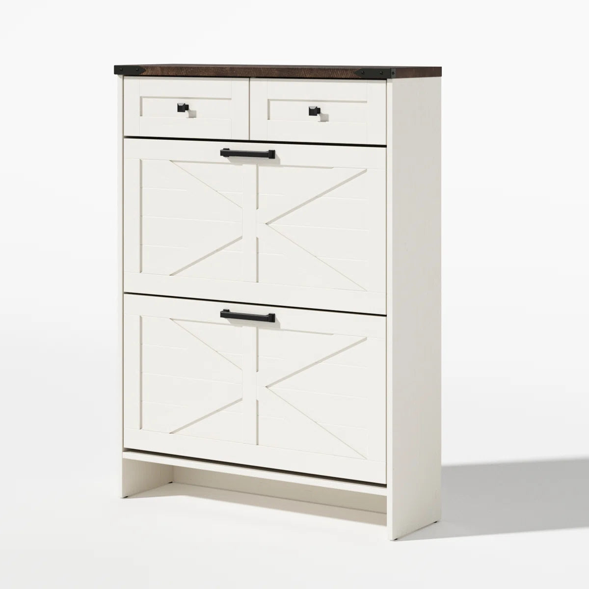 Farmhouse Blue Shoe Cabinet