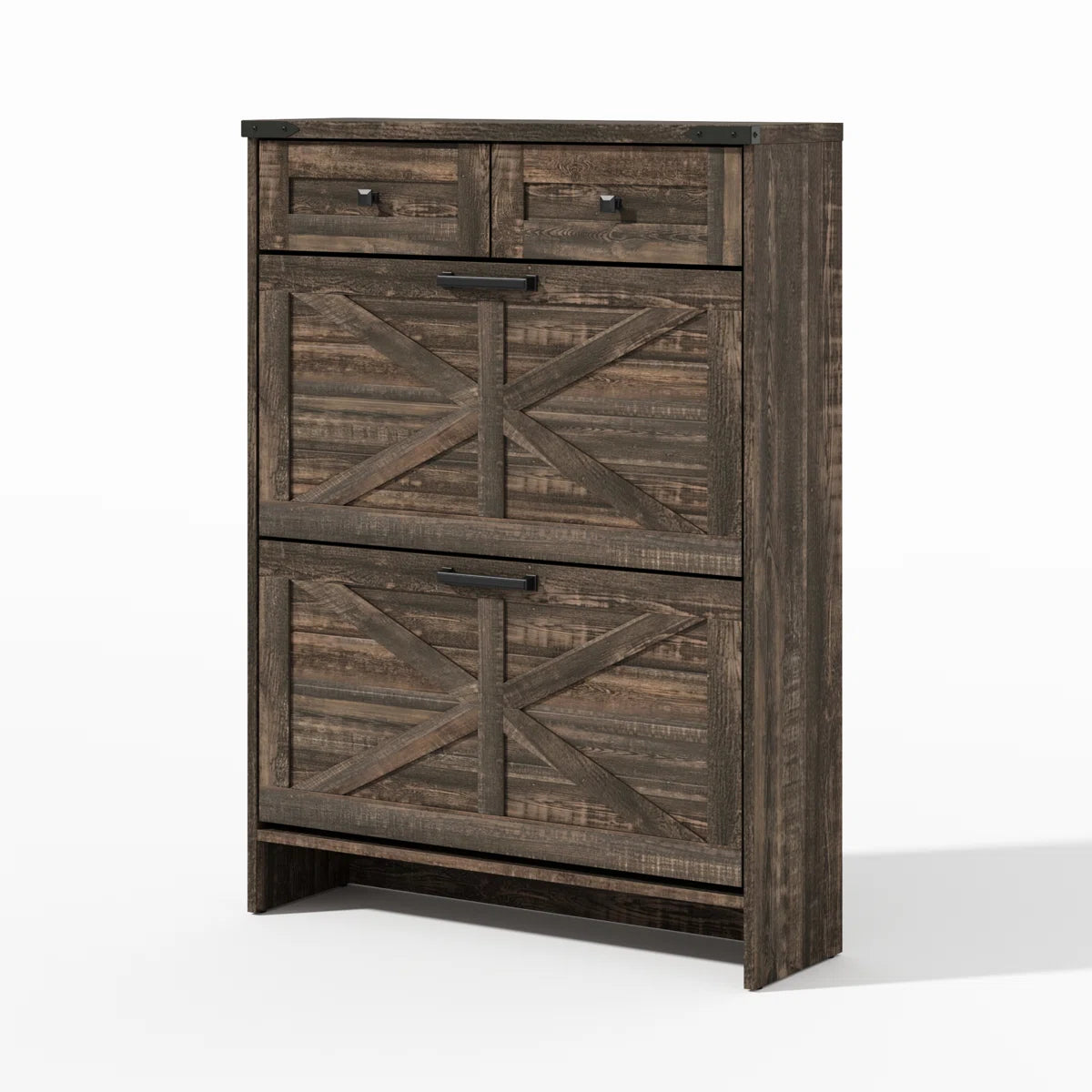 Farmhouse Blue Shoe Cabinet