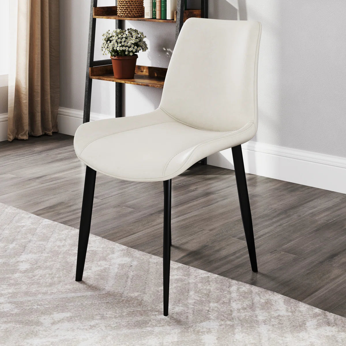 Minimal Dining Chairs In Suede