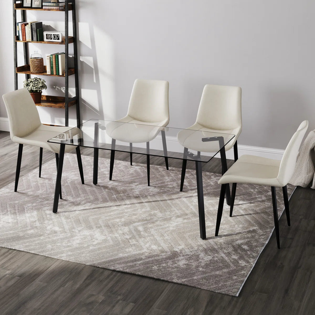 Minimal Dining Chairs In Suede