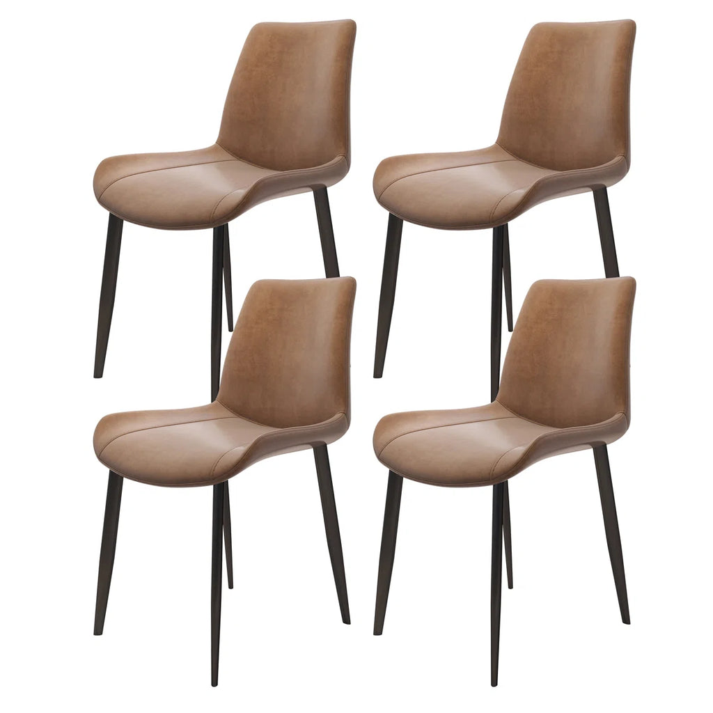 Minimal Dining Chairs In Suede
