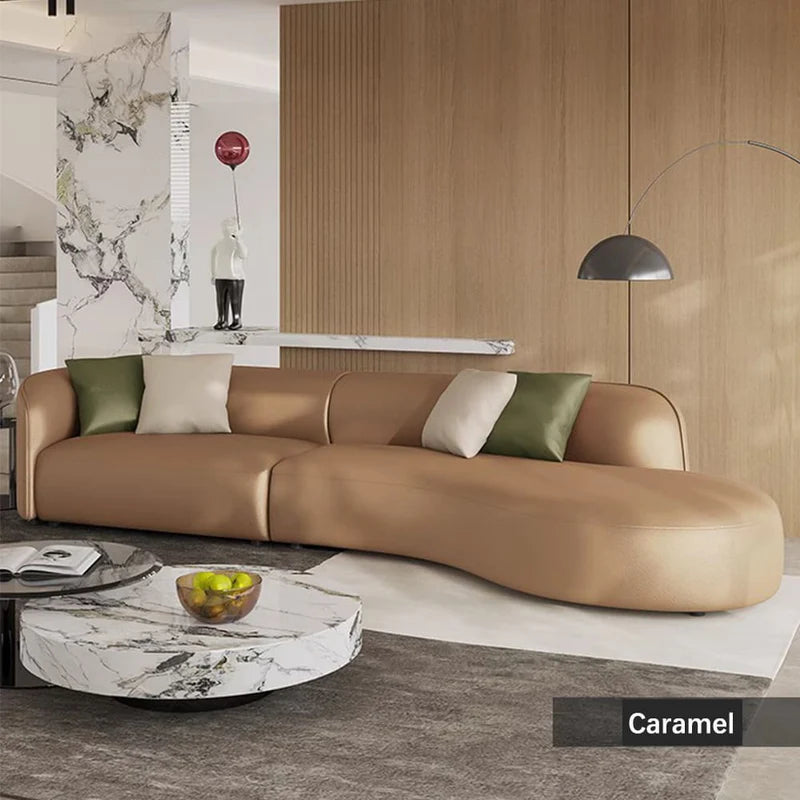 Black Leather Sectionalsofa