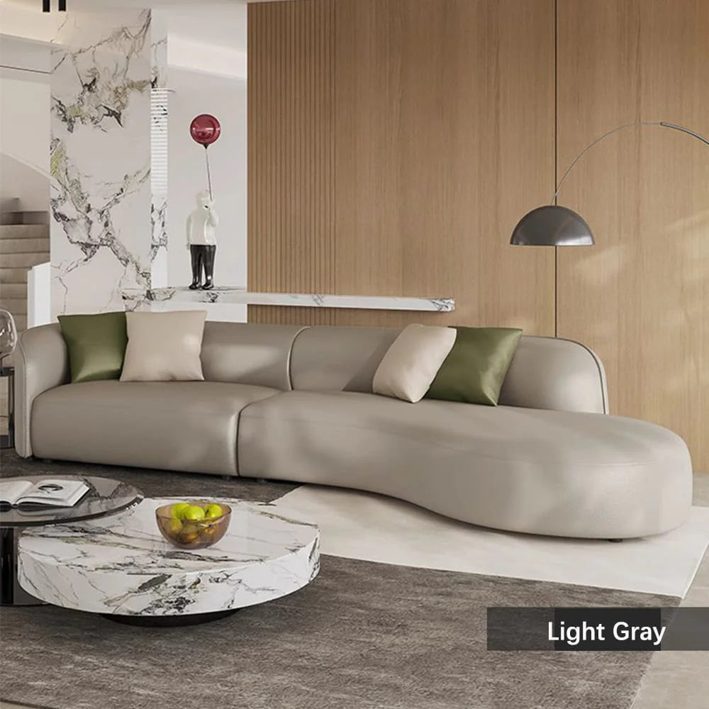 Black Leather Sectionalsofa