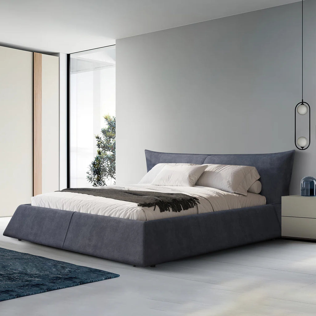 Sigma Designer Upholstered Bed In Suede