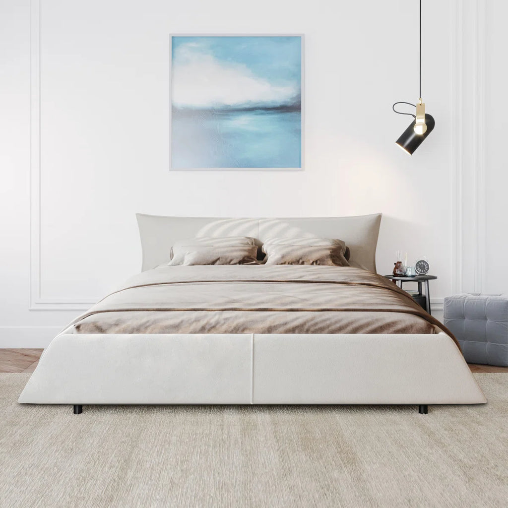 Sigma Designer Upholstered Bed In Suede