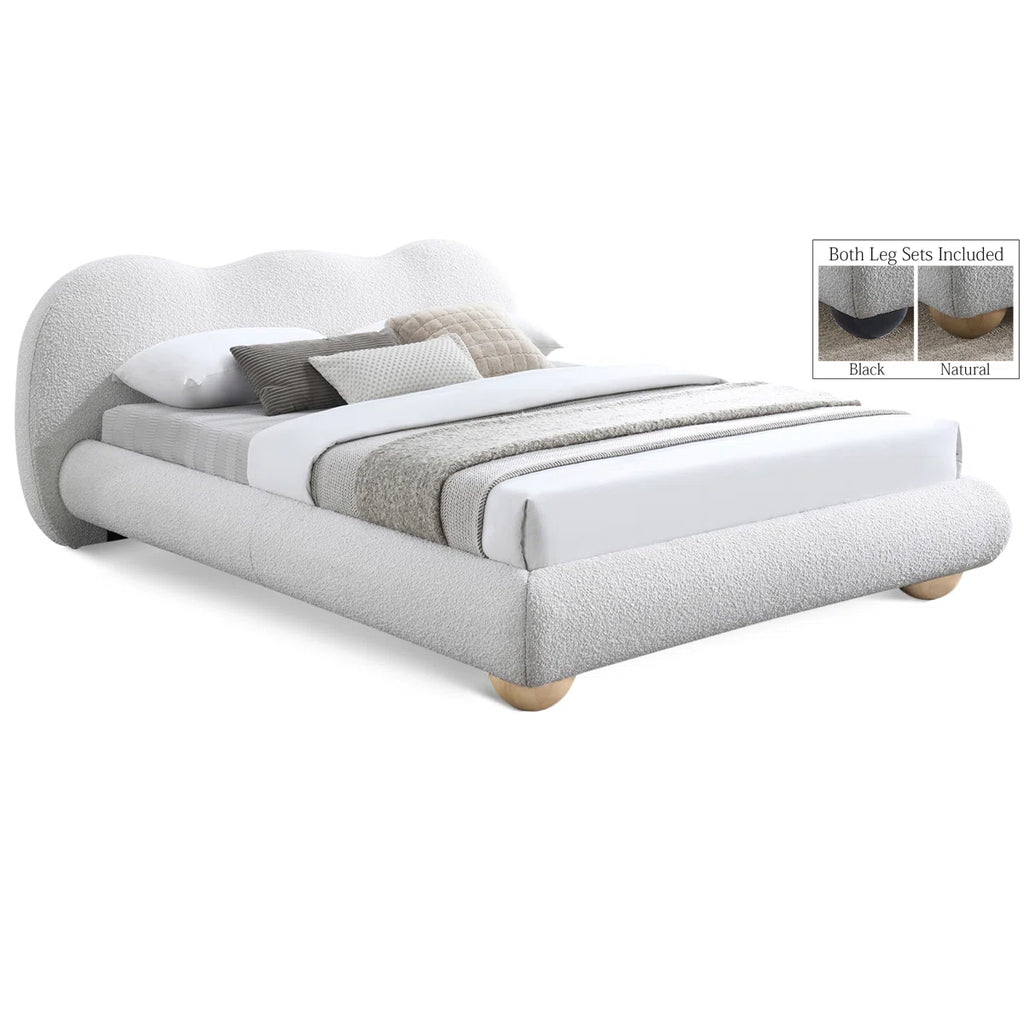 Haze Upholstered Boucle Bed