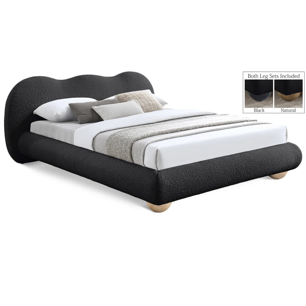 Haze Upholstered Boucle Bed