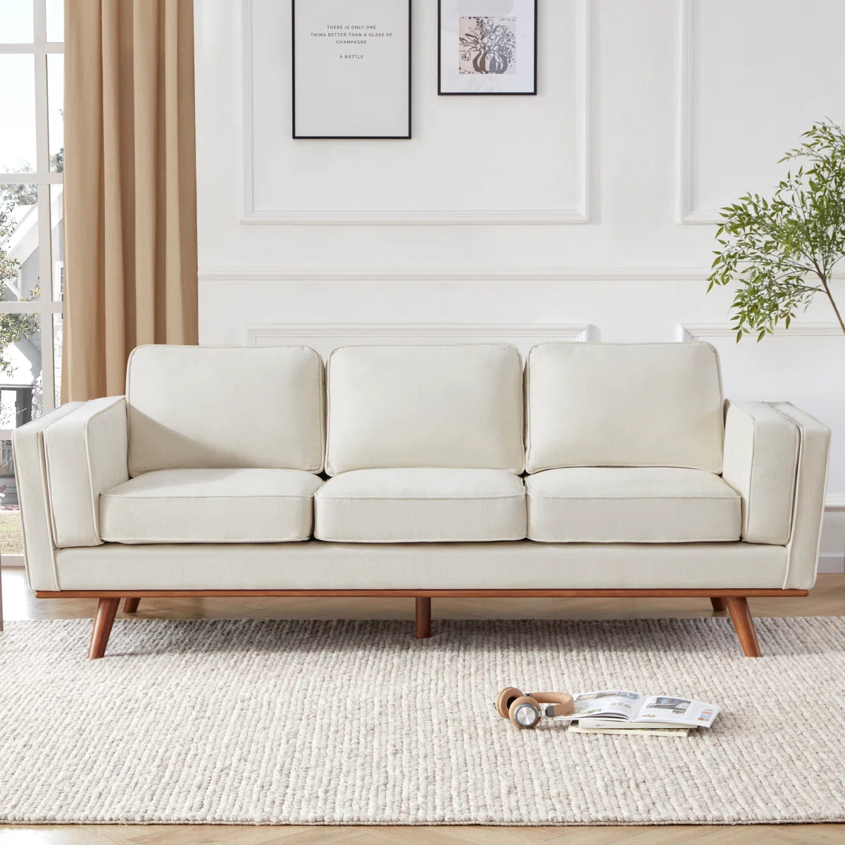 Sparta Modern Wood Legs Sofa Set