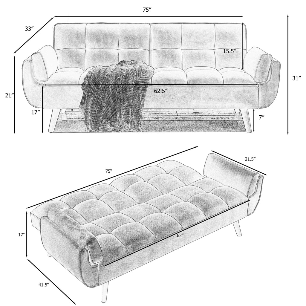 Jalena Upholstered Sofa Bed