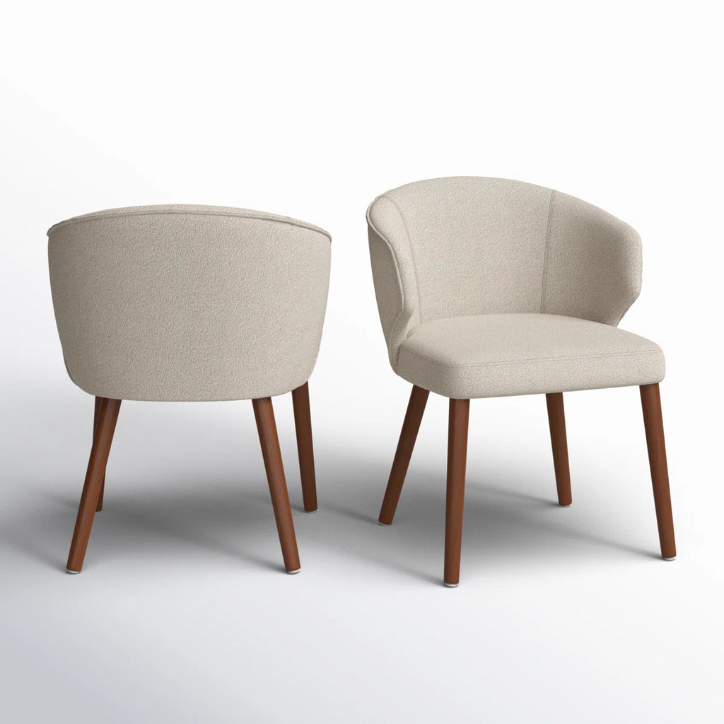 Wing Back Dining Chairs In Suede