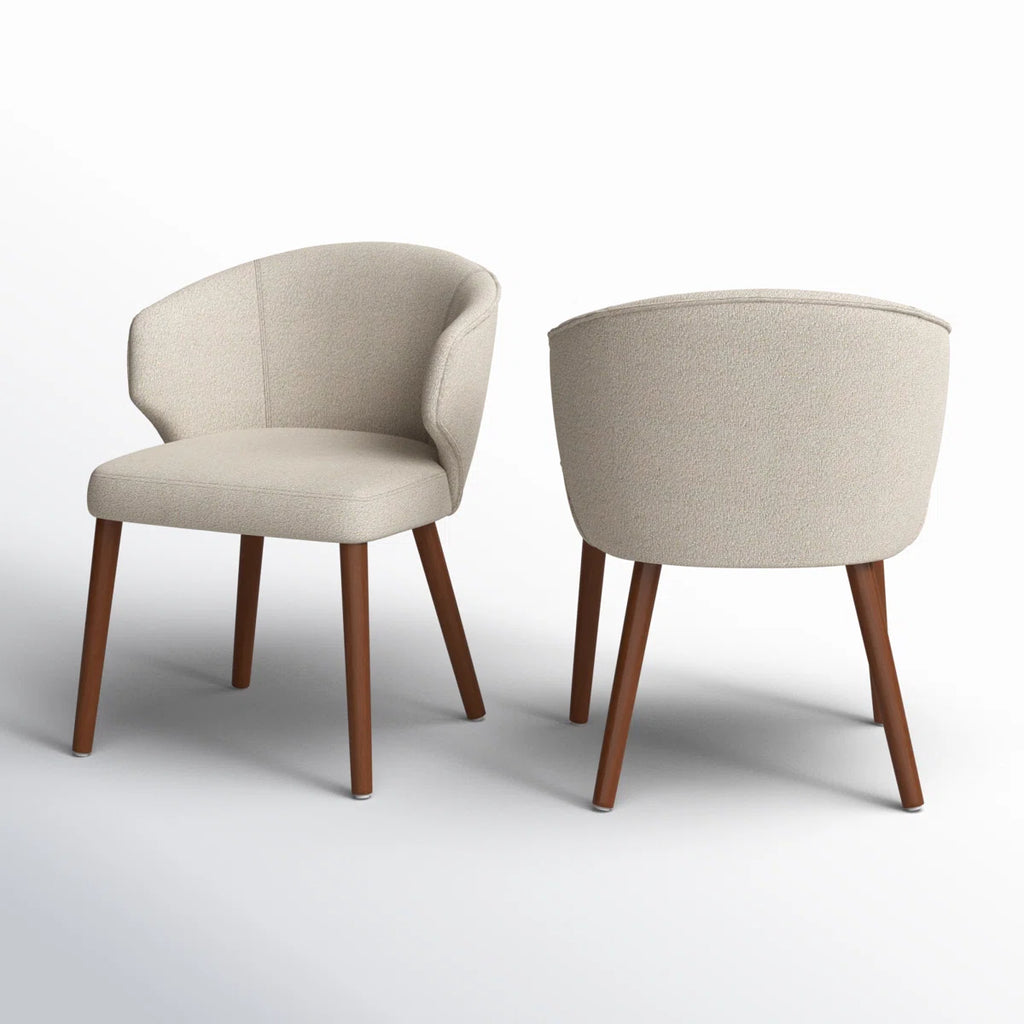 Wing Back Dining Chairs In Suede