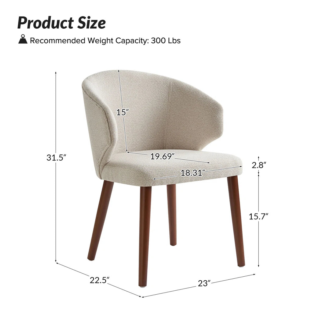 Wing Back Dining Chairs In Suede