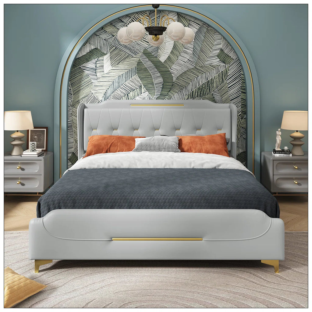 Apollo Modern Upholstered Bed In Leatherette