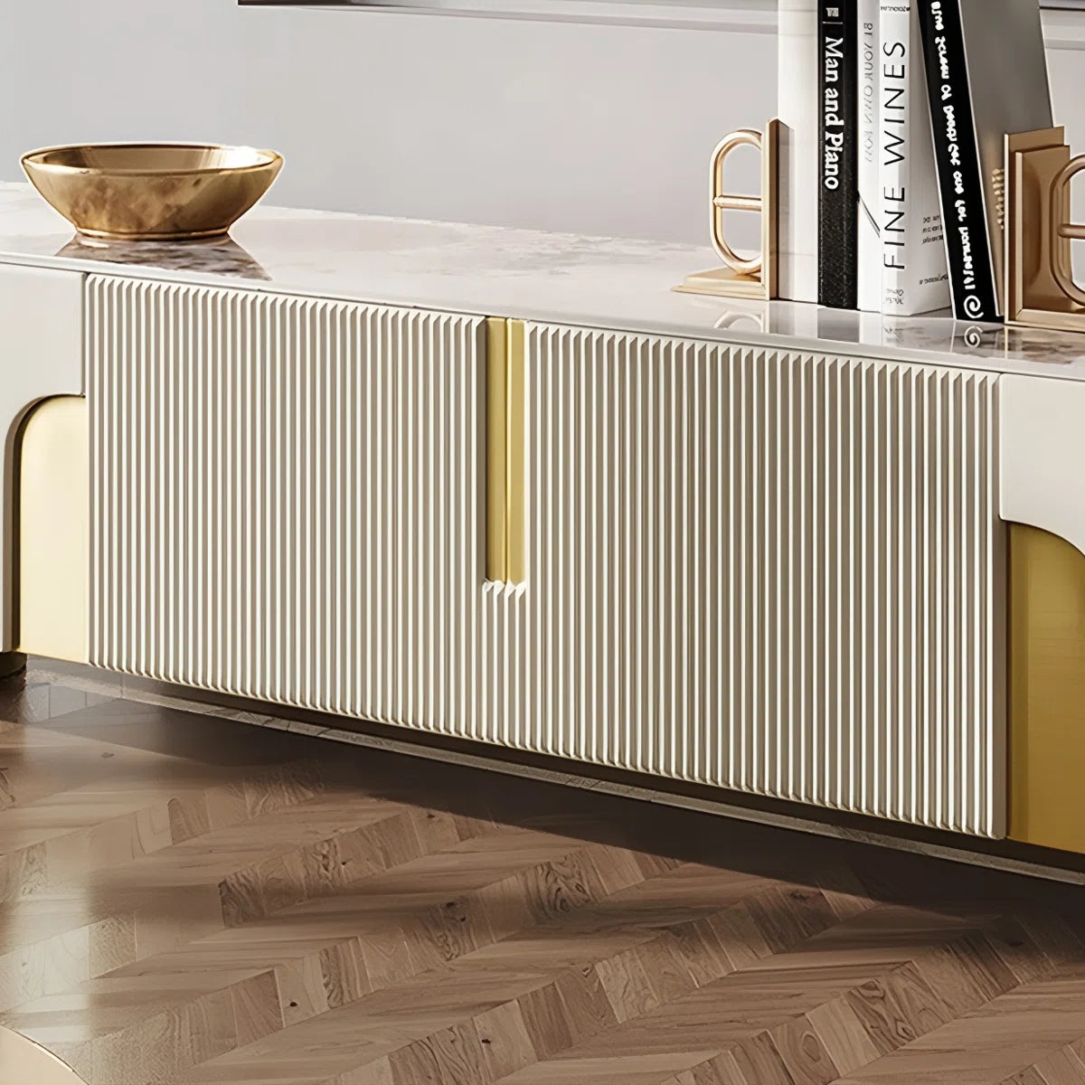 Dexter Luxury Pu Polished Tv Unit