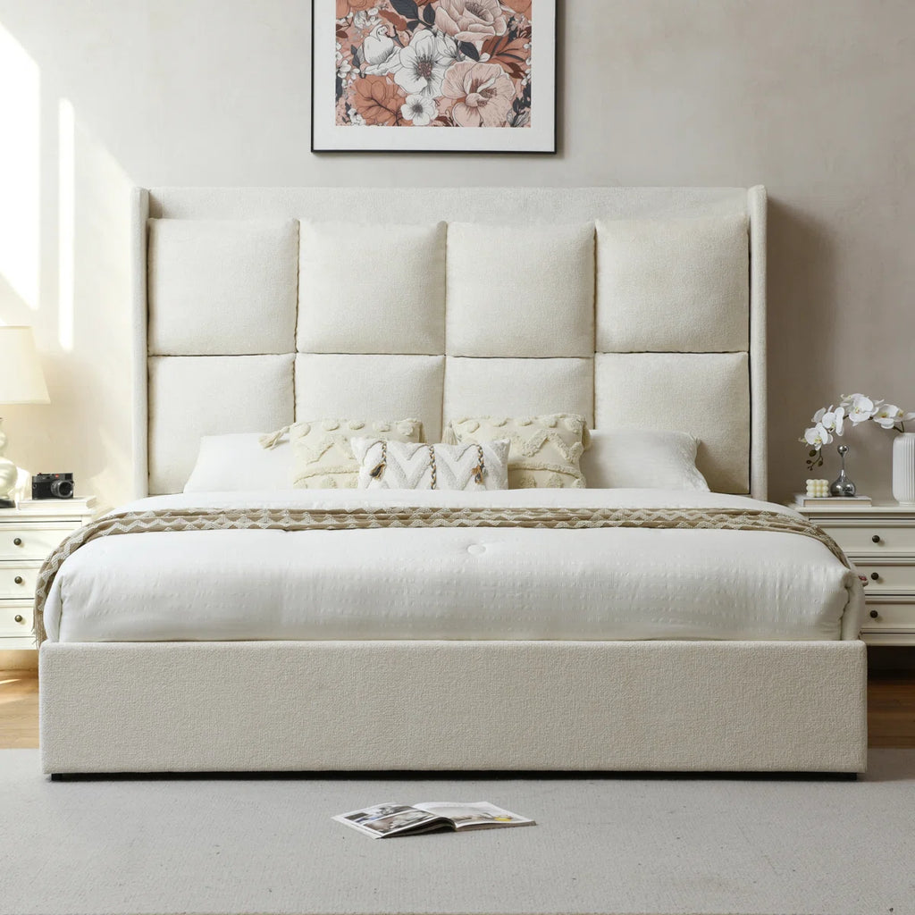 Rome Upholstered Suede Bed With Storage