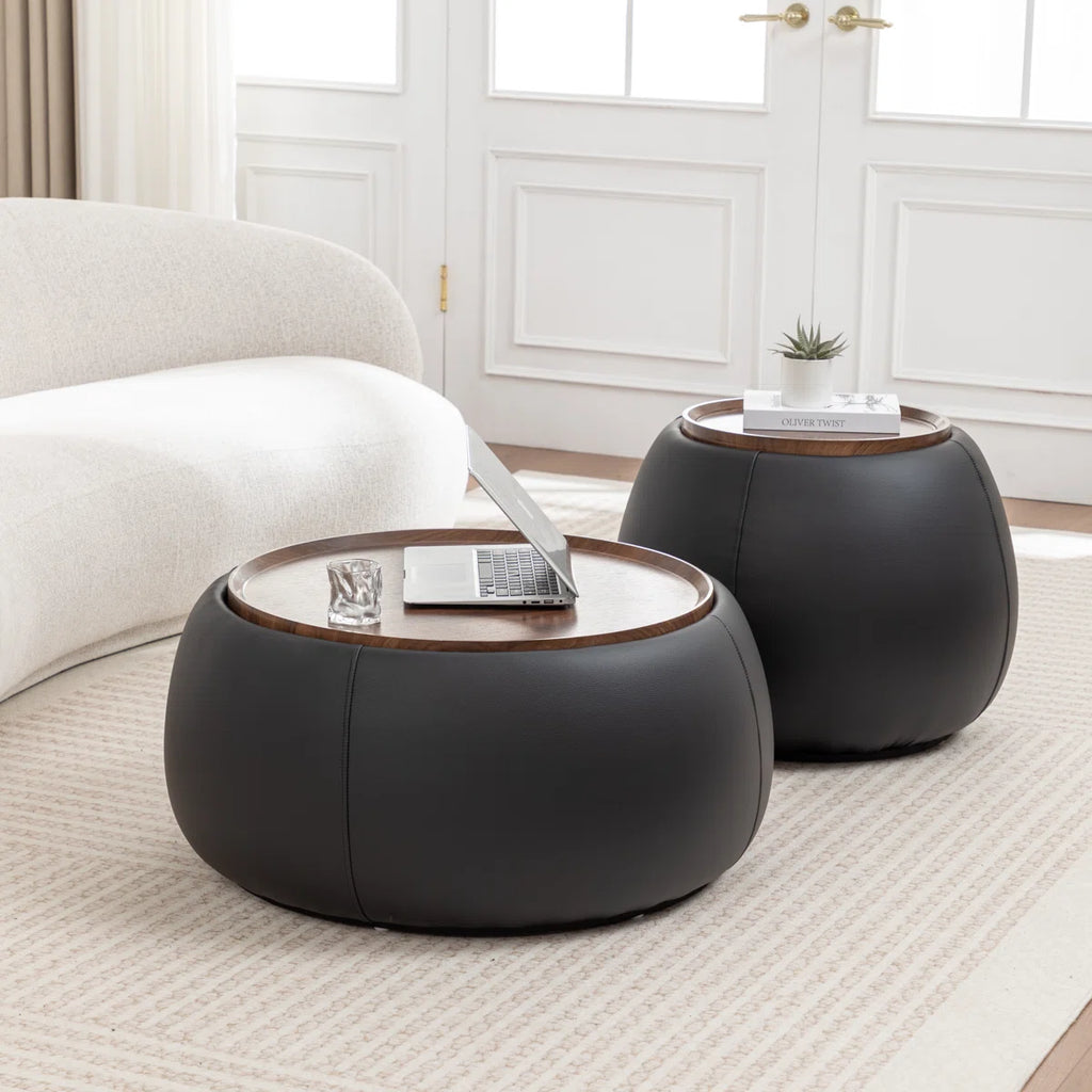 Luxe Upholstered Wood Centre Table