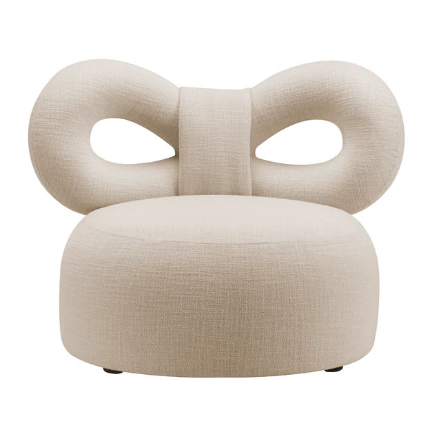 Upholstered Bow Lounge Chair