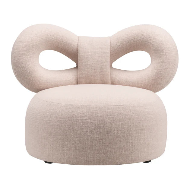 Upholstered Bow Lounge Chair