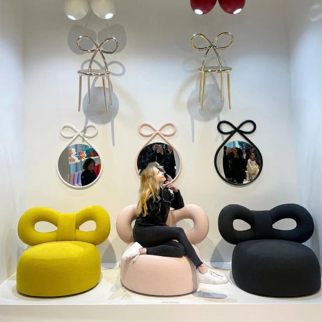 Upholstered Bow Lounge Chair