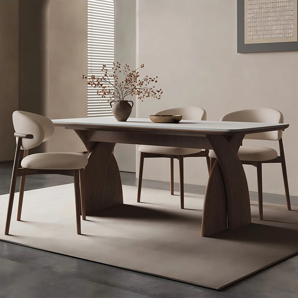 Neutral Wood Classy Dining Table