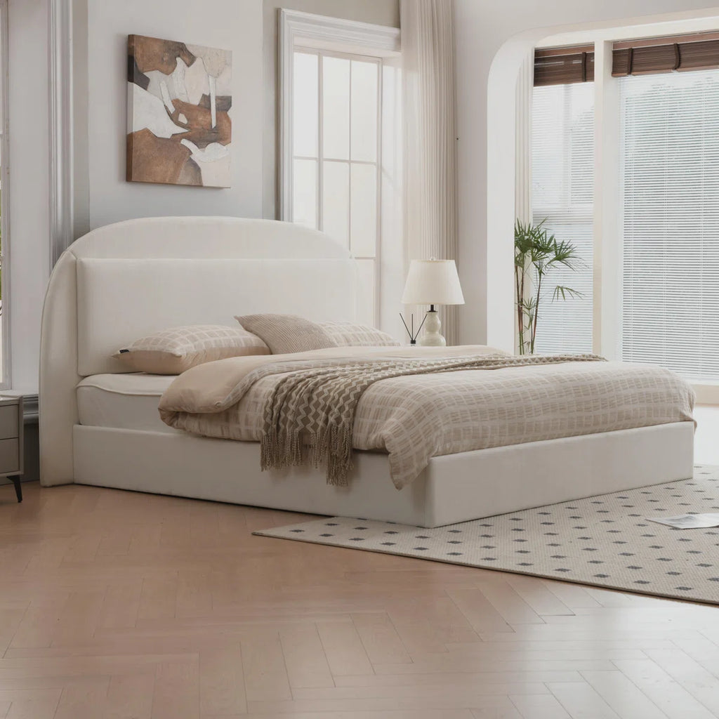 Georgia Upholstered Bed In White