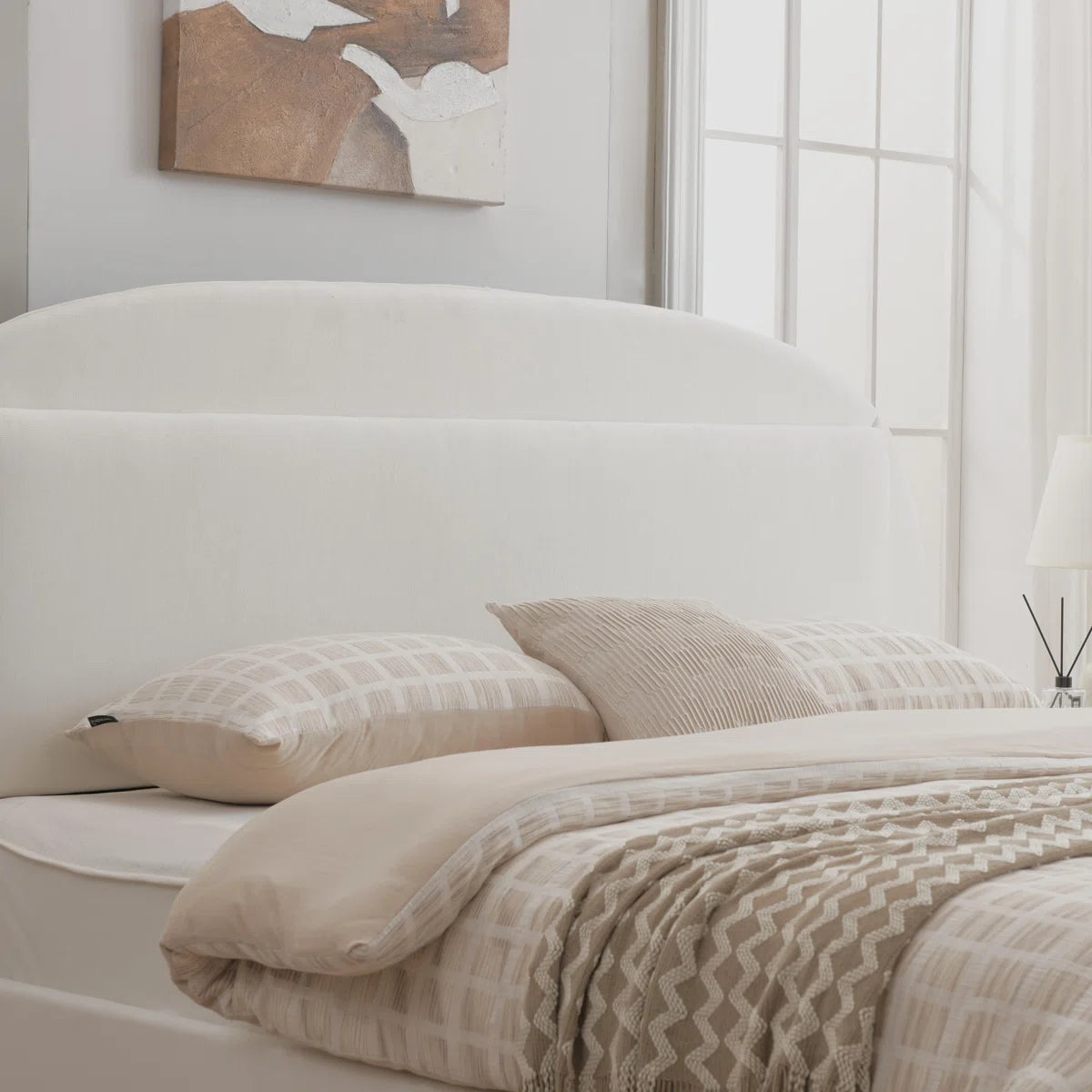 Georgia Upholstered Bed In White