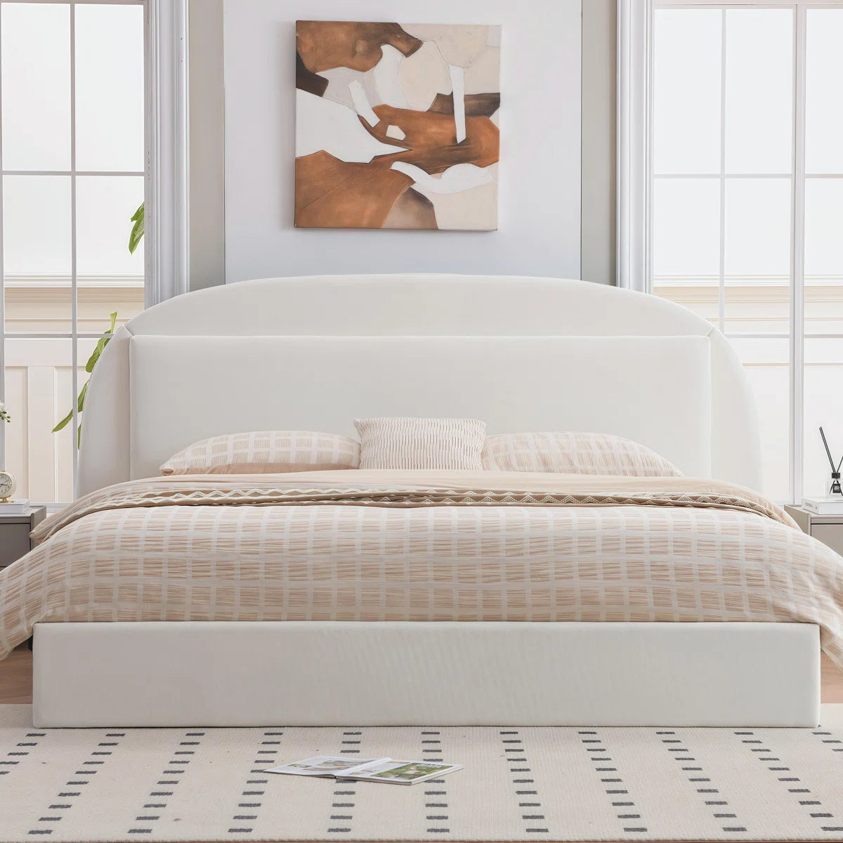 Georgia Upholstered Bed In White