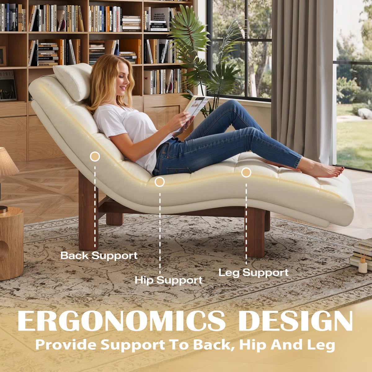 Oppo Luxury Chaise Lounger In Leatherette