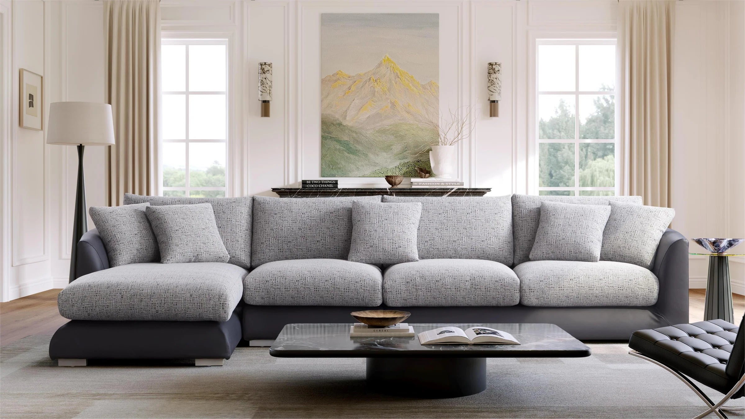 Oscar Premium L Shaped Sofa Set